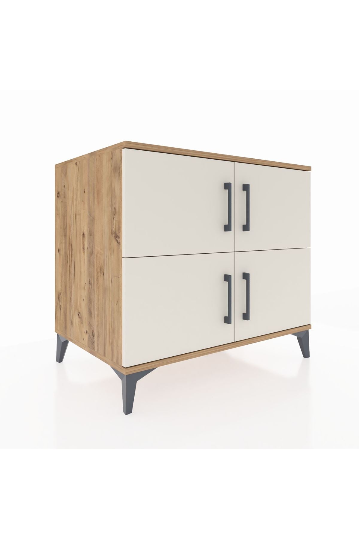 Kronos Şifonyer 3 Raflı 4 Kapaklı 88x59x80 Çam-Aytaşı