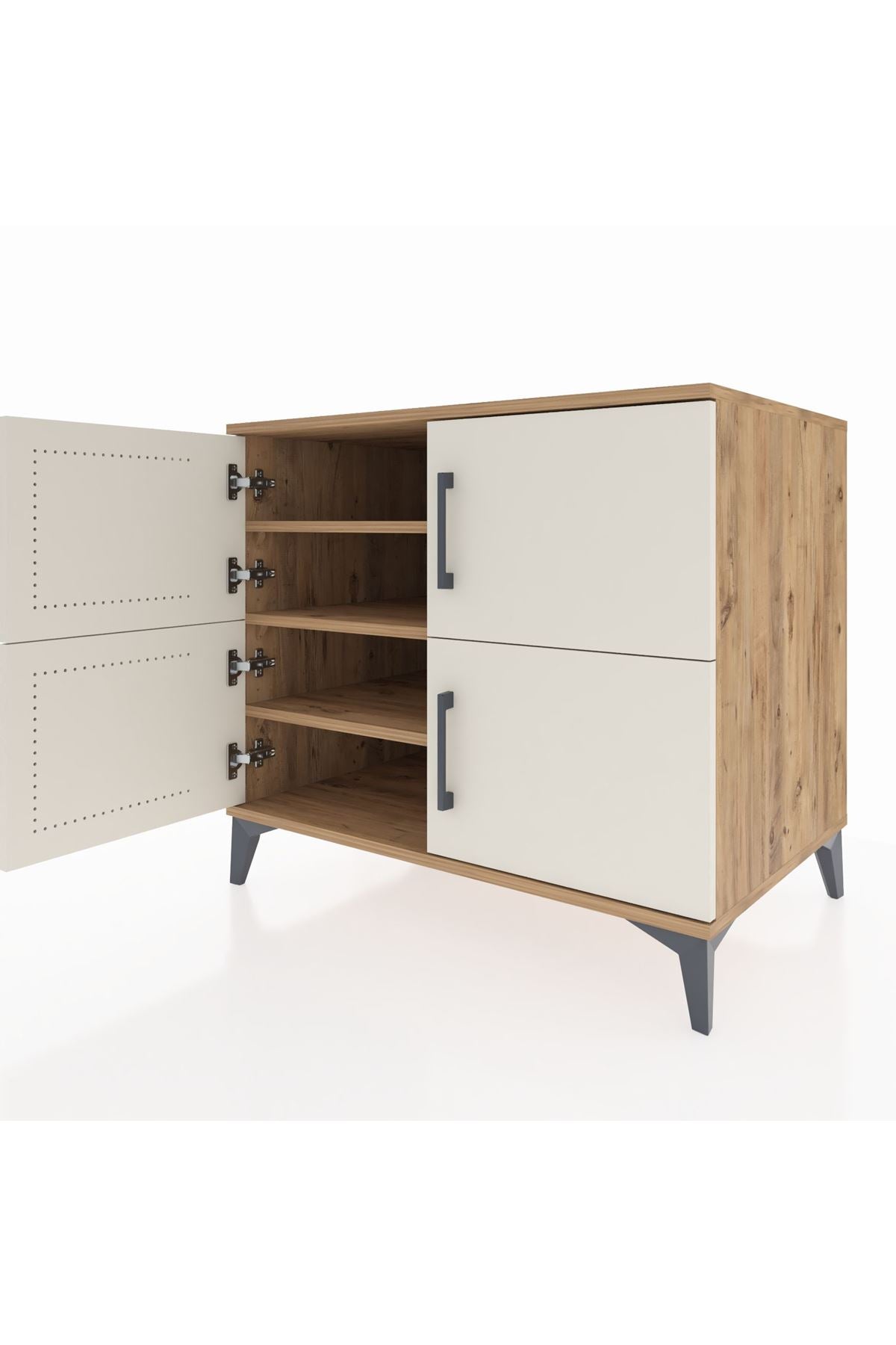 Kronos Şifonyer 3 Raflı 4 Kapaklı 88x59x80 Çam-Aytaşı