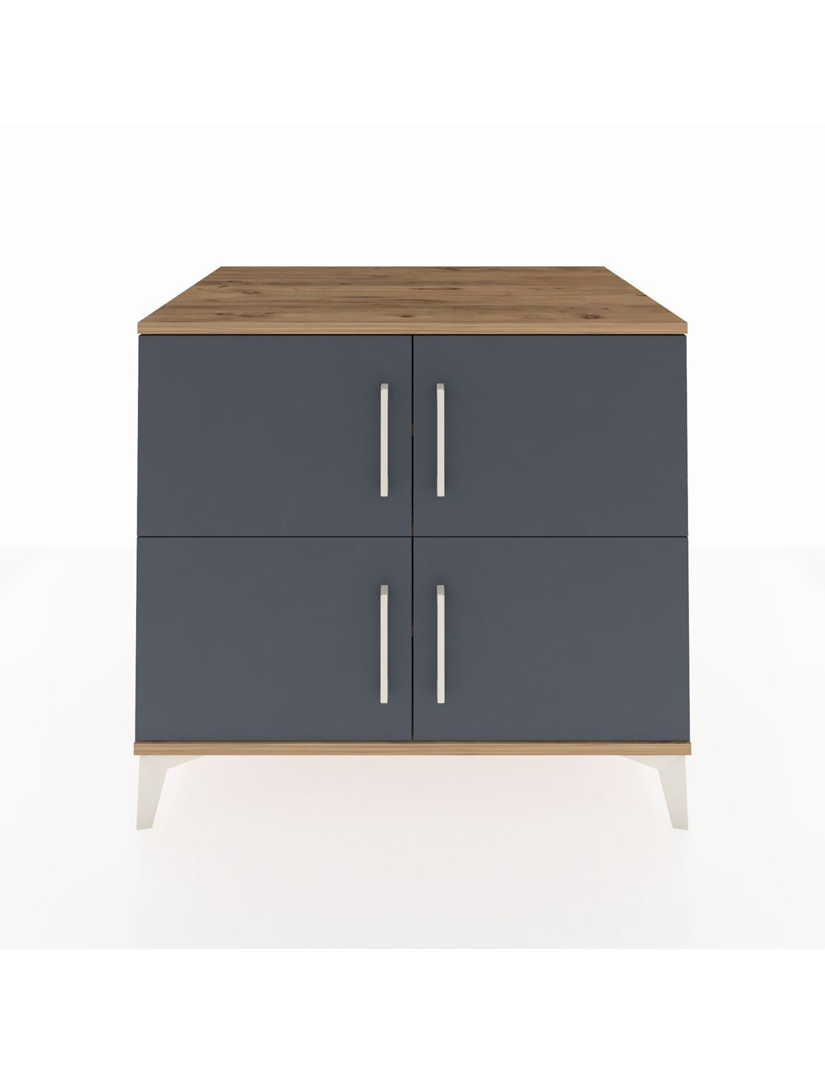 Kronos Şifonyer 3 Raflı 4 Kapaklı 88x59x80 Çam-Antrasit