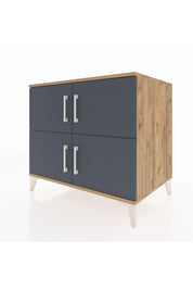 Kronos Şifonyer 3 Raflı 4 Kapaklı 88x59x80 Çam-Antrasit