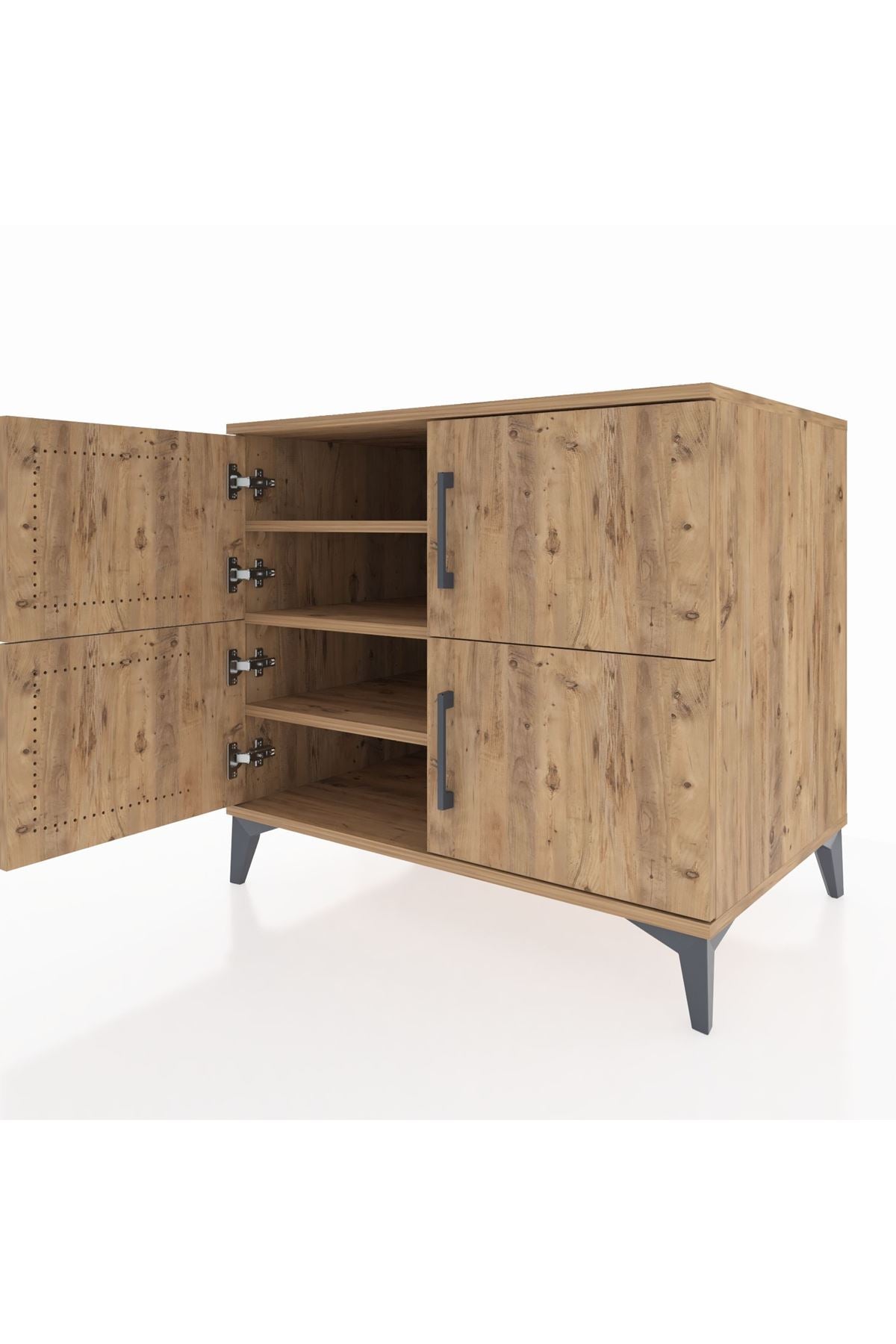 Kronos Şifonyer 3 Raflı 4 Kapaklı 88x59x80 Çam-Çam