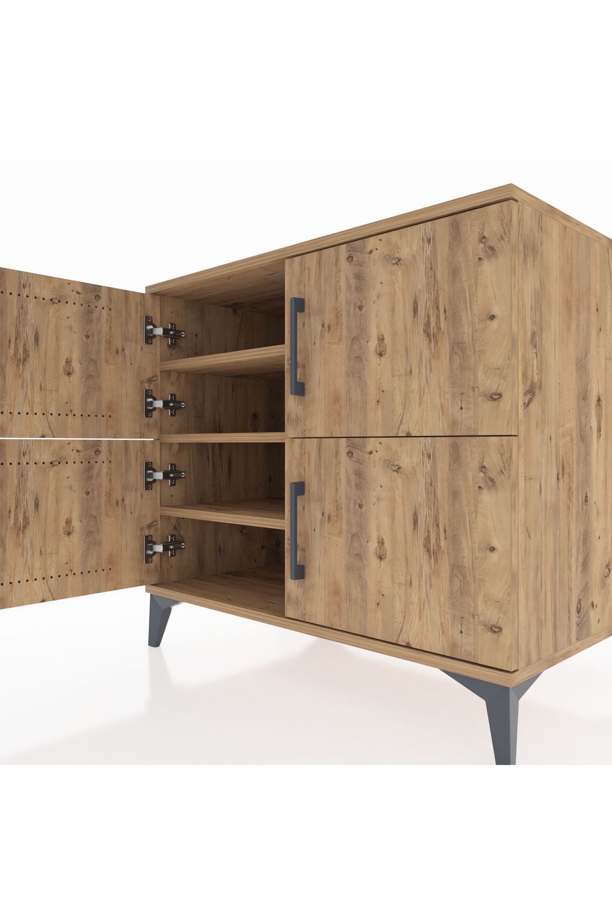 Kronos Şifonyer 3 Raflı 4 Kapaklı 88x59x80 Çam-Çam