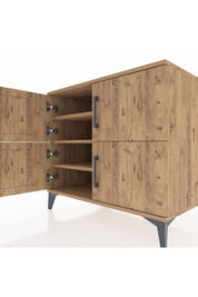 Kronos Şifonyer 3 Raflı 4 Kapaklı 88x59x80 Çam-Çam