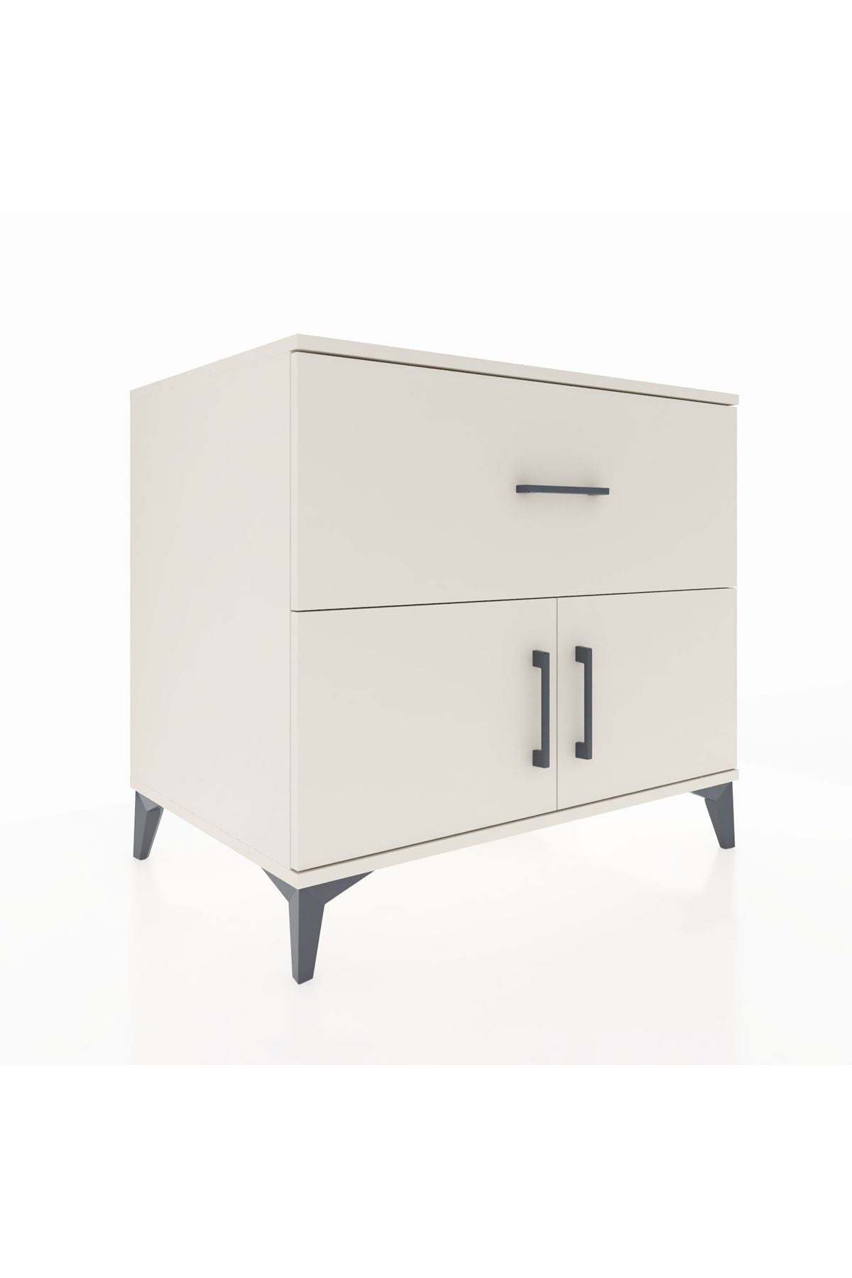 Kronos Şifonyer Tek Raflı Tek Çekmeceli 2 Kapaklı 88x59x80 Aytaşı-Aytaşı