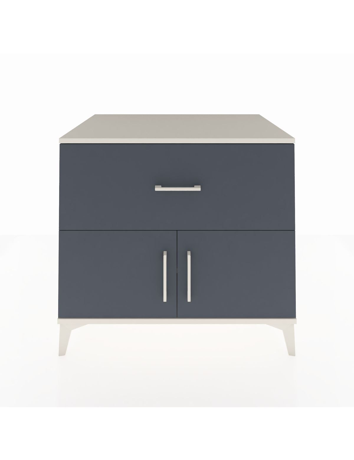 Kronos Şifonyer Tek Raflı Tek Çekmeceli 2 Kapaklı 88x59x80 Aytaşı-Antrasit