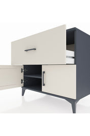 Kronos Şifonyer Tek Raflı Tek Çekmeceli 2 Kapaklı 88x59x80 - S69M021V4C