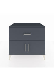 Kronos Şifonyer Tek Raflı Tek Çekmeceli 2 Kapaklı 88x59x80 Antrasit-Antrasit