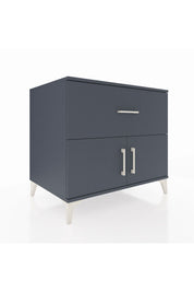 Kronos Şifonyer Tek Raflı Tek Çekmeceli 2 Kapaklı 88x59x80 Antrasit-Antrasit