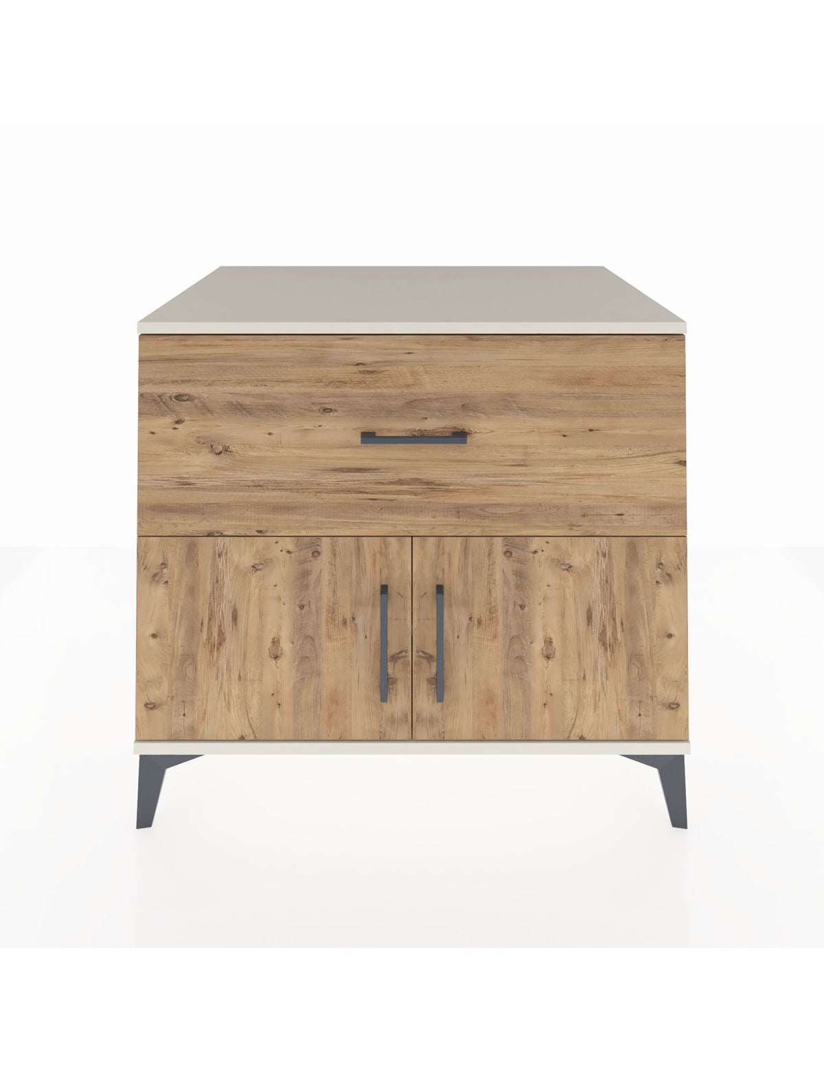 Kronos Şifonyer Tek Raflı Tek Çekmeceli 2 Kapaklı 88x59x80 Aytaşı-Çam