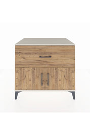 Kronos Şifonyer Tek Raflı Tek Çekmeceli 2 Kapaklı 88x59x80 Aytaşı-Çam