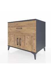Kronos Şifonyer Tek Raflı Tek Çekmeceli 2 Kapaklı 88x59x80 - S69M021V6C