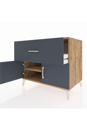 Kronos Şifonyer Tek Raflı Tek Çekmeceli 2 Kapaklı 88x59x80 - S69M021V8C