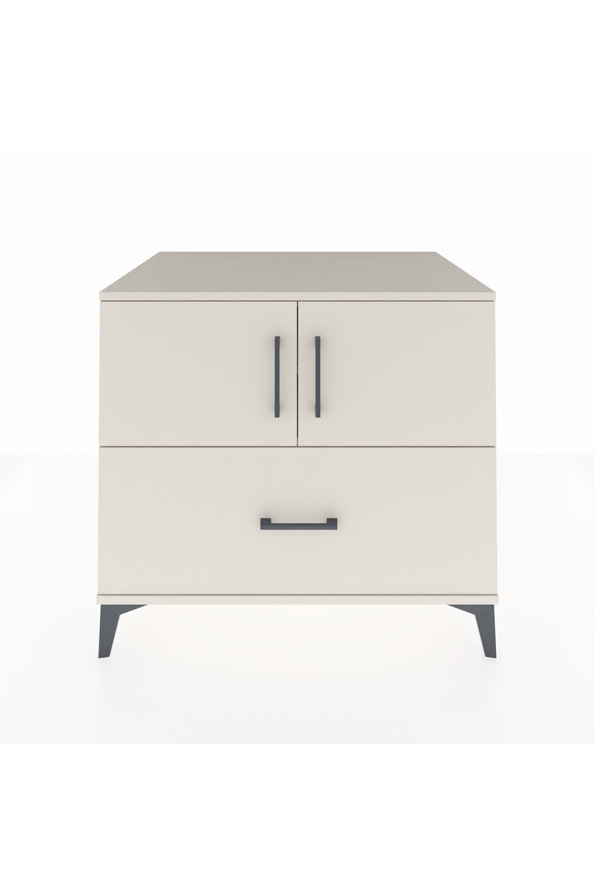 Kronos Şifonyer 2 Raflı Tek Çekmeceli 2 Kapaklı 88x59x80 Aytaşı-Aytaşı