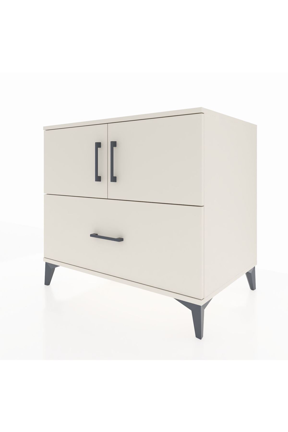 Kronos Şifonyer 2 Raflı Tek Çekmeceli 2 Kapaklı 88x59x80 Aytaşı-Aytaşı