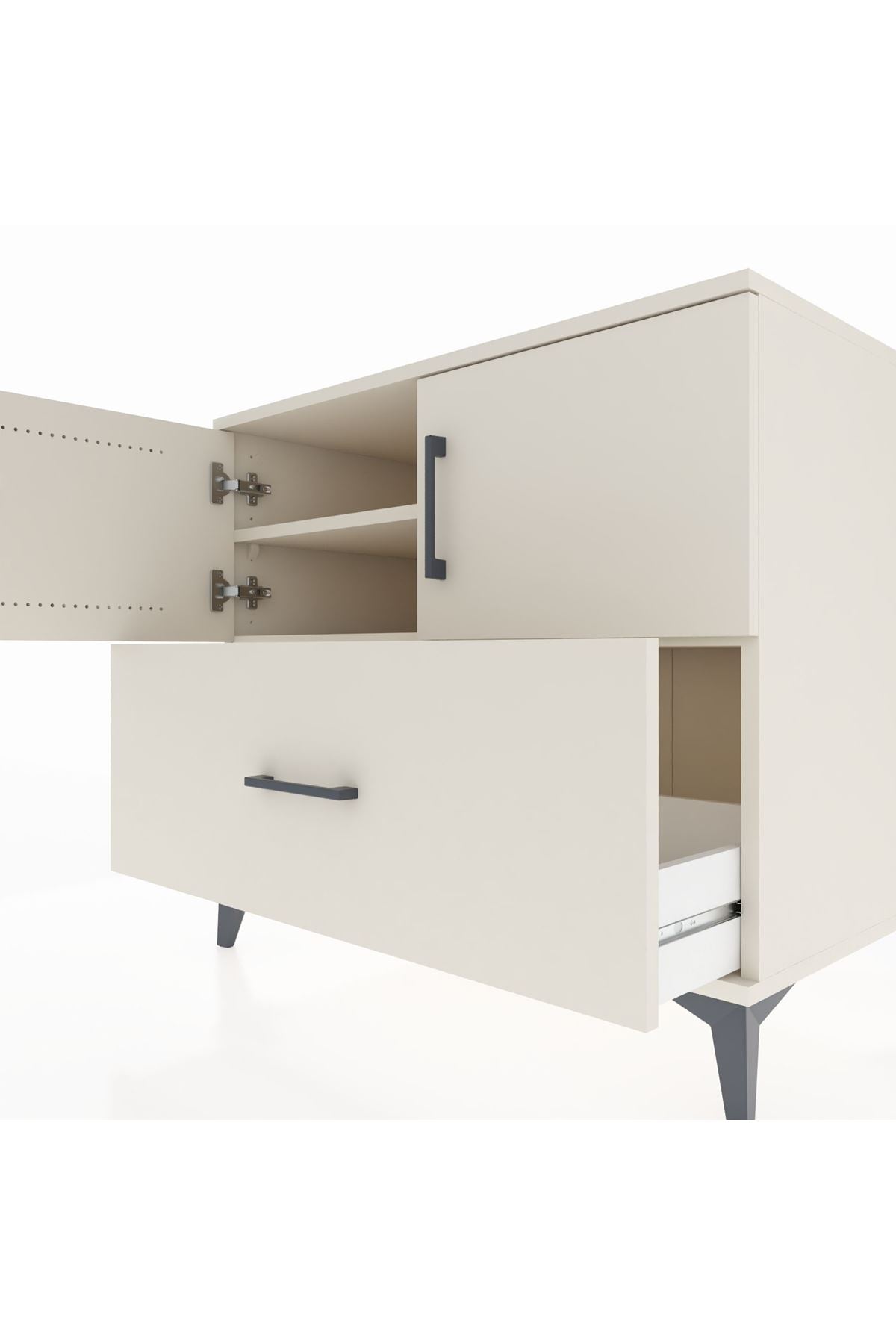 Kronos Şifonyer 2 Raflı Tek Çekmeceli 2 Kapaklı 88x59x80 Aytaşı-Aytaşı