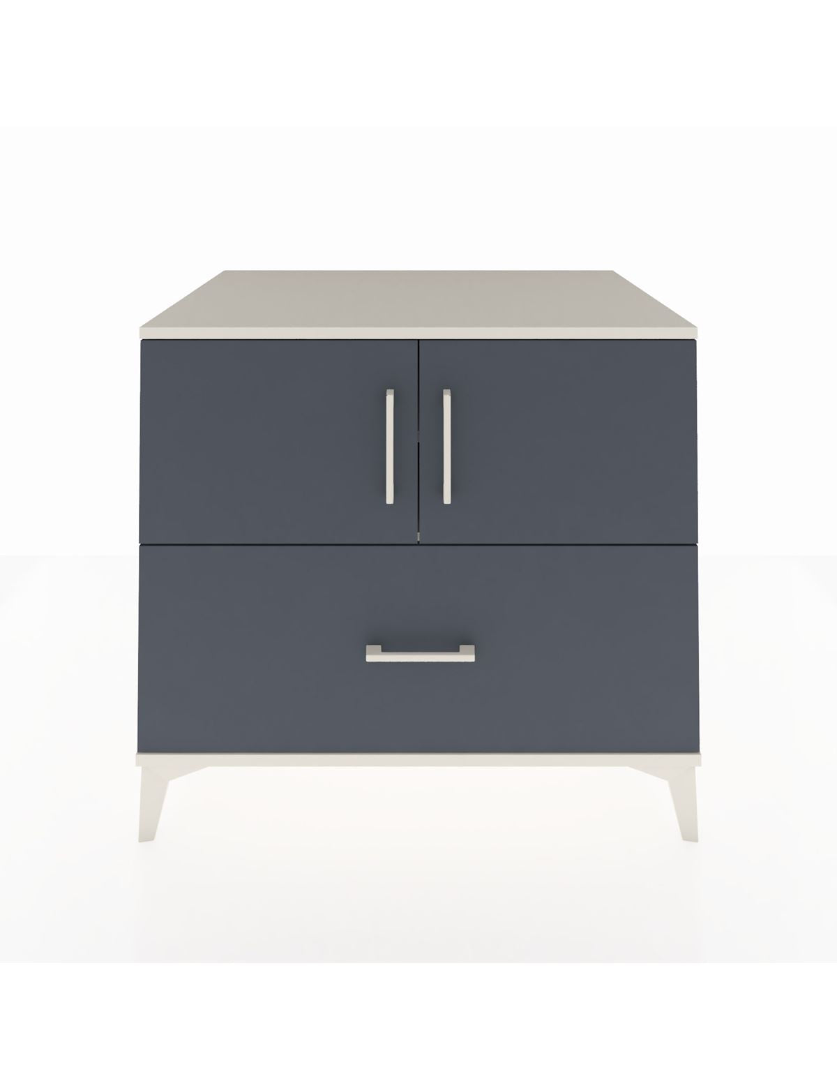 Kronos Şifonyer 2 Raflı Tek Çekmeceli 2 Kapaklı 88x59x80 Aytaşı-Antrasit