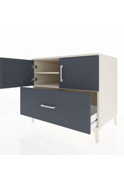 Kronos Şifonyer 2 Raflı Tek Çekmeceli 2 Kapaklı 88x59x80 Aytaşı-Antrasit