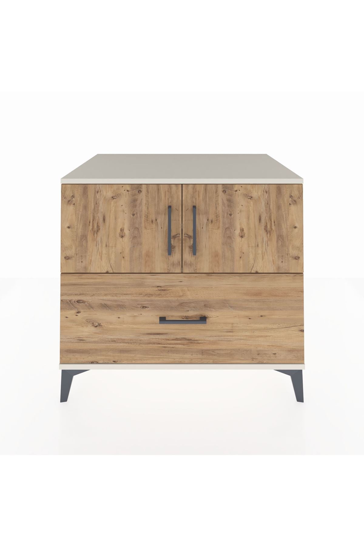 Kronos Şifonyer 2 Raflı Tek Çekmeceli 2 Kapaklı 88x59x80 Aytaşı-Çam