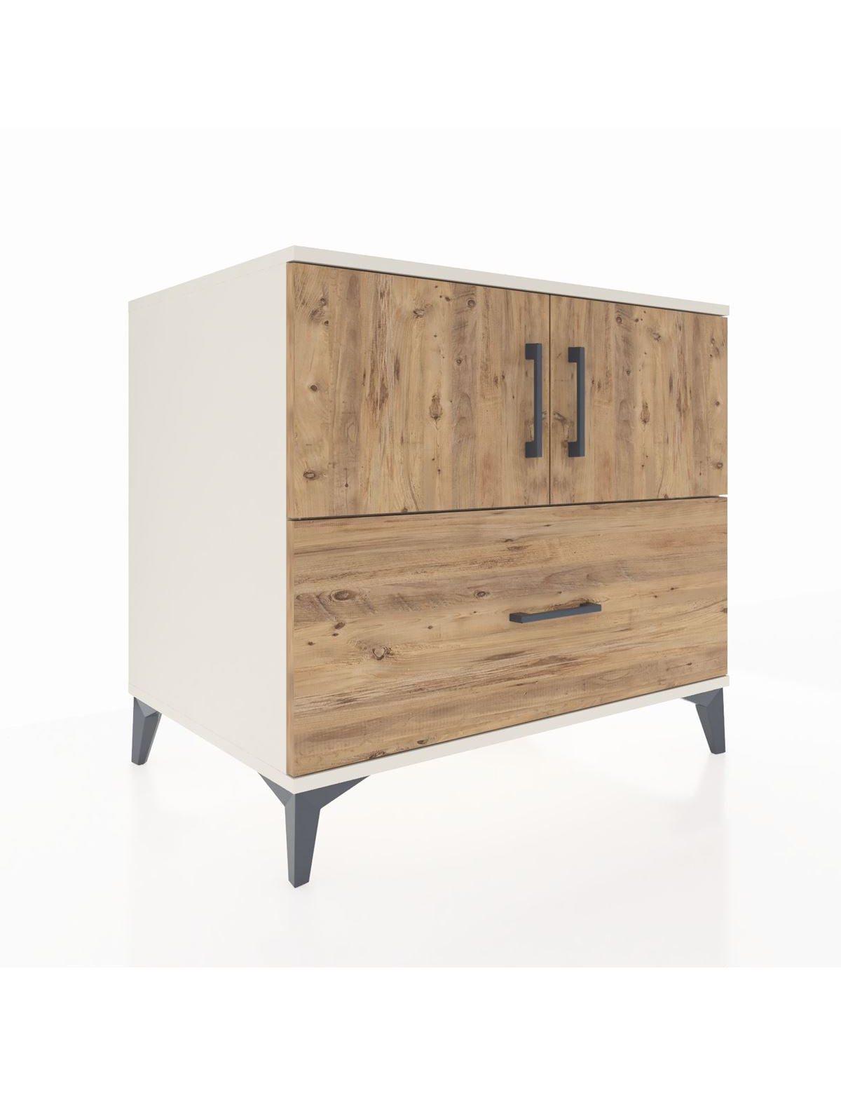 Kronos Şifonyer 2 Raflı Tek Çekmeceli 2 Kapaklı 88x59x80 Aytaşı-Çam