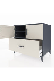 Kronos Şifonyer 2 Raflı Tek Çekmeceli 2 Kapaklı 88x59x80 Antrasit-Aytaşı