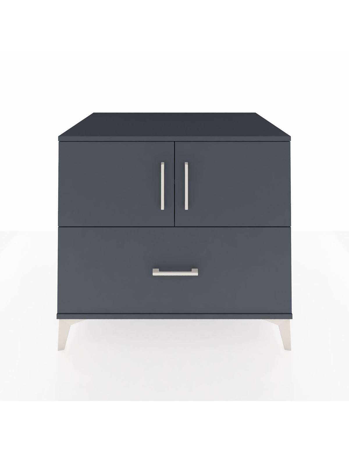 Kronos Şifonyer 2 Raflı Tek Çekmeceli 2 Kapaklı 88x59x80 Antrasit-Antrasit