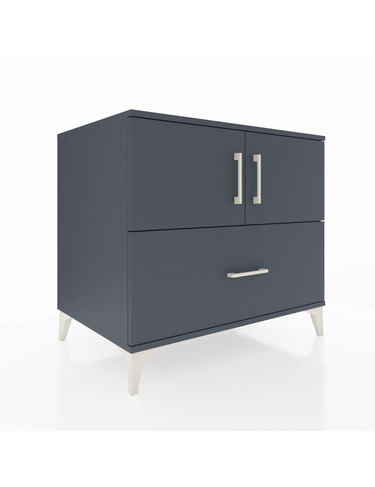 Kronos Şifonyer 2 Raflı Tek Çekmeceli 2 Kapaklı 88x59x80 Antrasit-Antrasit