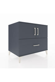 Kronos Şifonyer 2 Raflı Tek Çekmeceli 2 Kapaklı 88x59x80 Antrasit-Antrasit