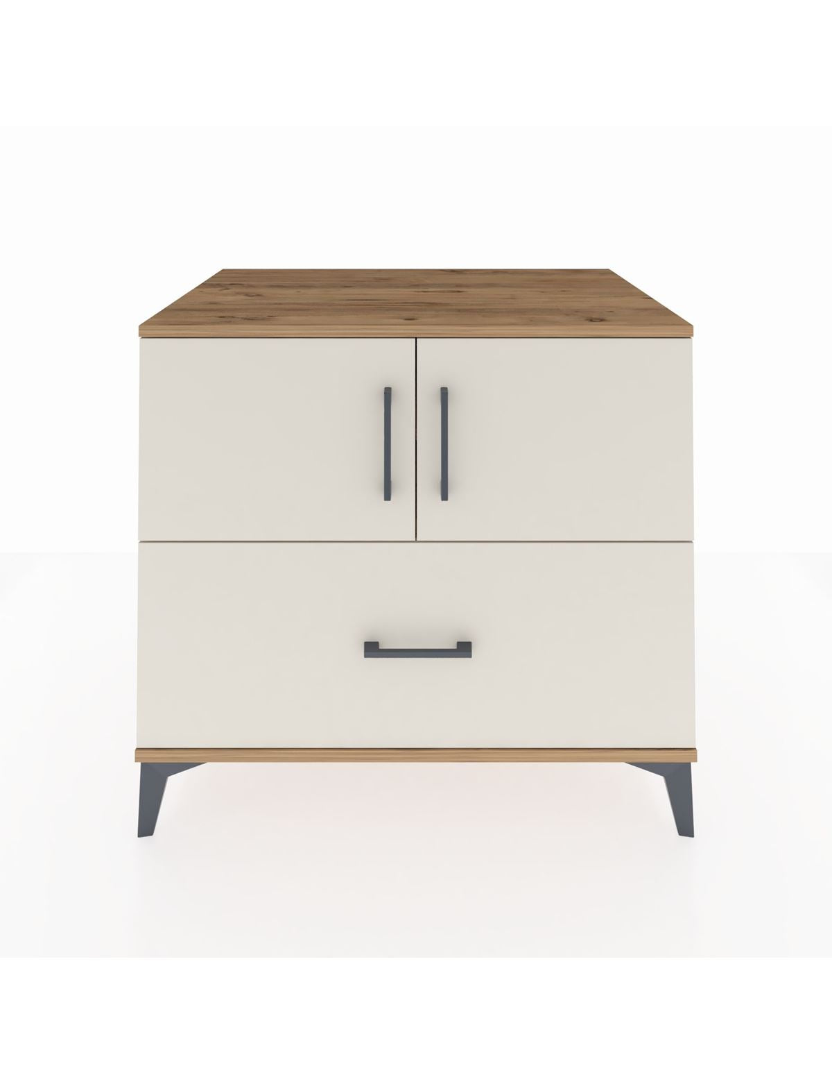 Kronos Şifonyer 2 Raflı Tek Çekmeceli 2 Kapaklı 88x59x80 Çam-Aytaşı