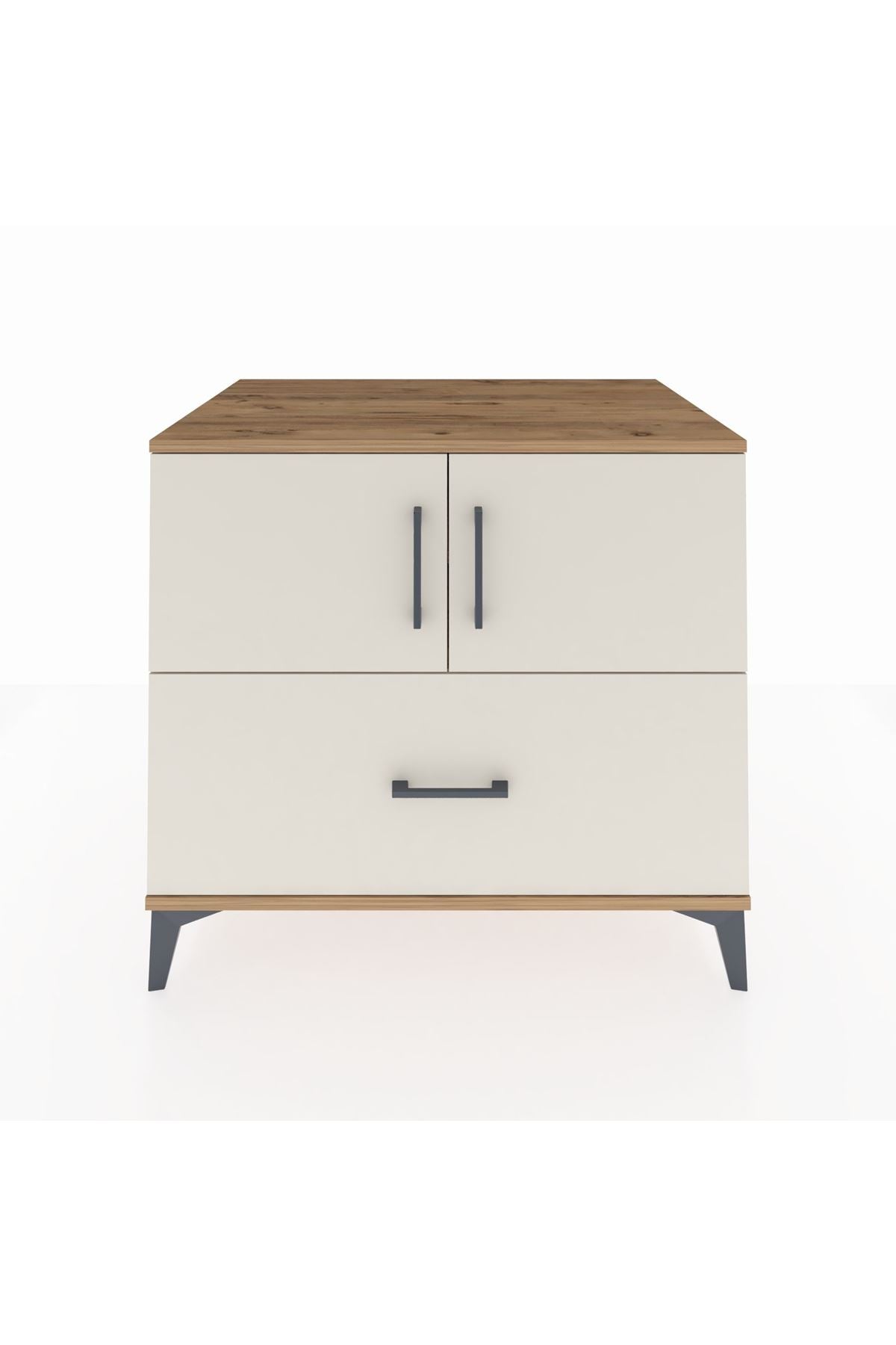 Kronos Şifonyer 2 Raflı Tek Çekmeceli 2 Kapaklı 88x59x80 Çam-Aytaşı