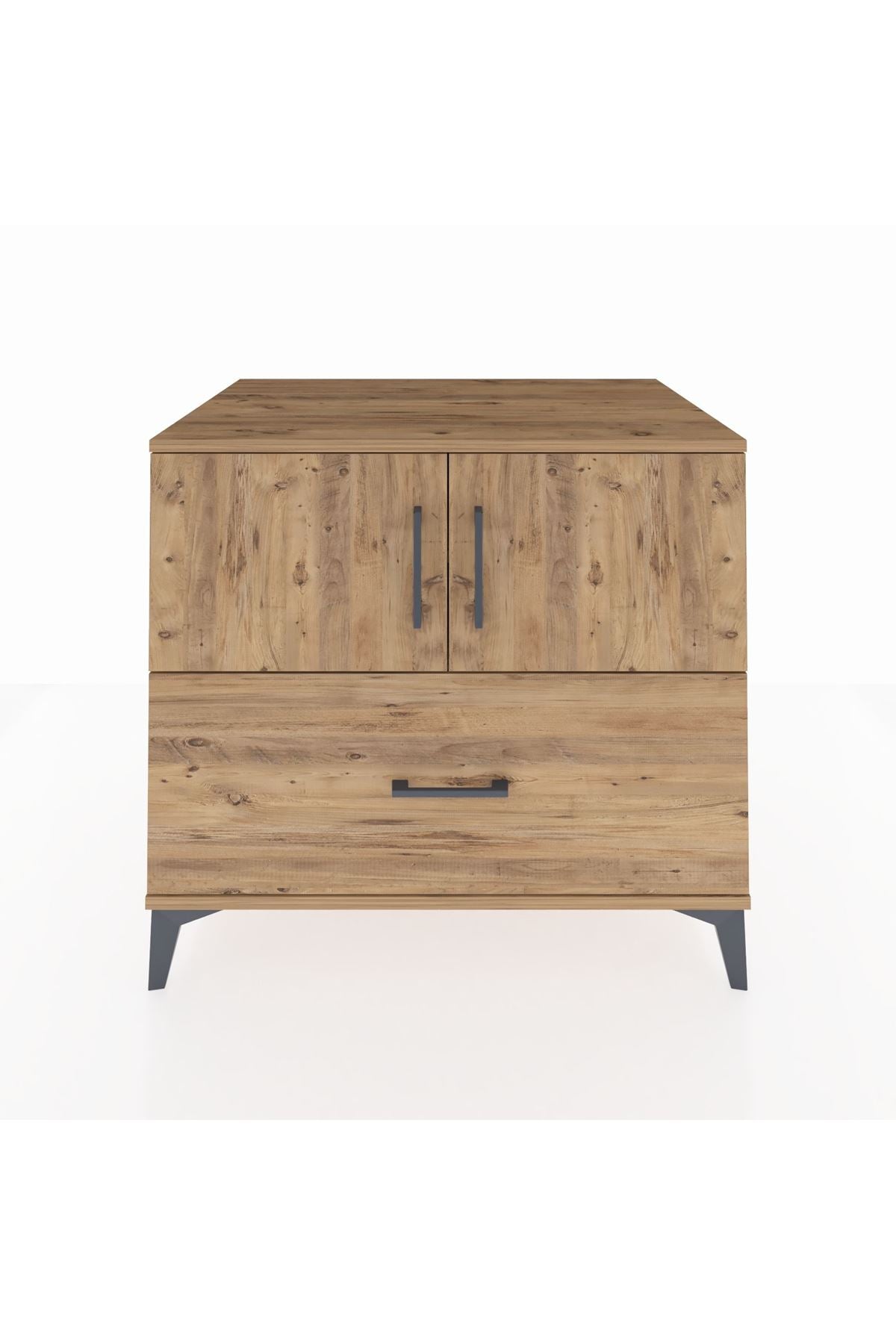 Kronos Şifonyer 2 Raflı Tek Çekmeceli 2 Kapaklı 88x59x80 Çam-Çam