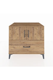 Kronos Şifonyer 2 Raflı Tek Çekmeceli 2 Kapaklı 88x59x80 Çam-Çam