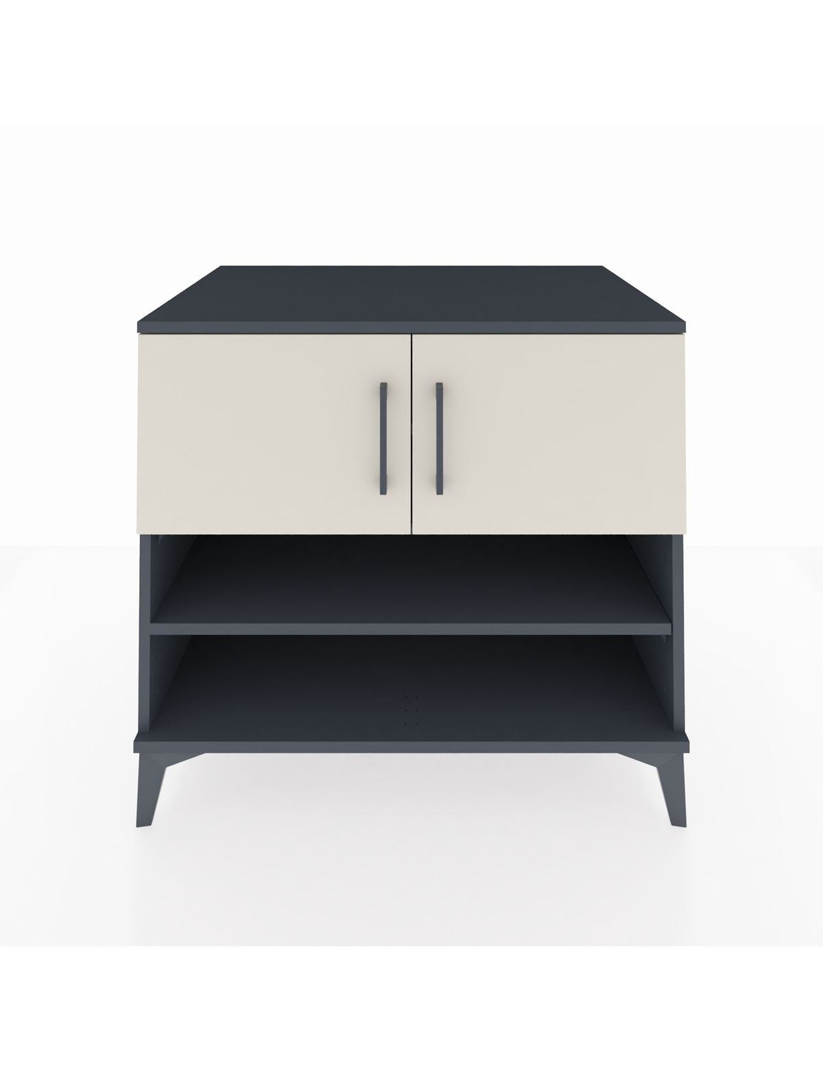 Kronos Şifonyer 3 Raflı 2 Kapaklı 88x59x80 Antrasit-Aytaşı