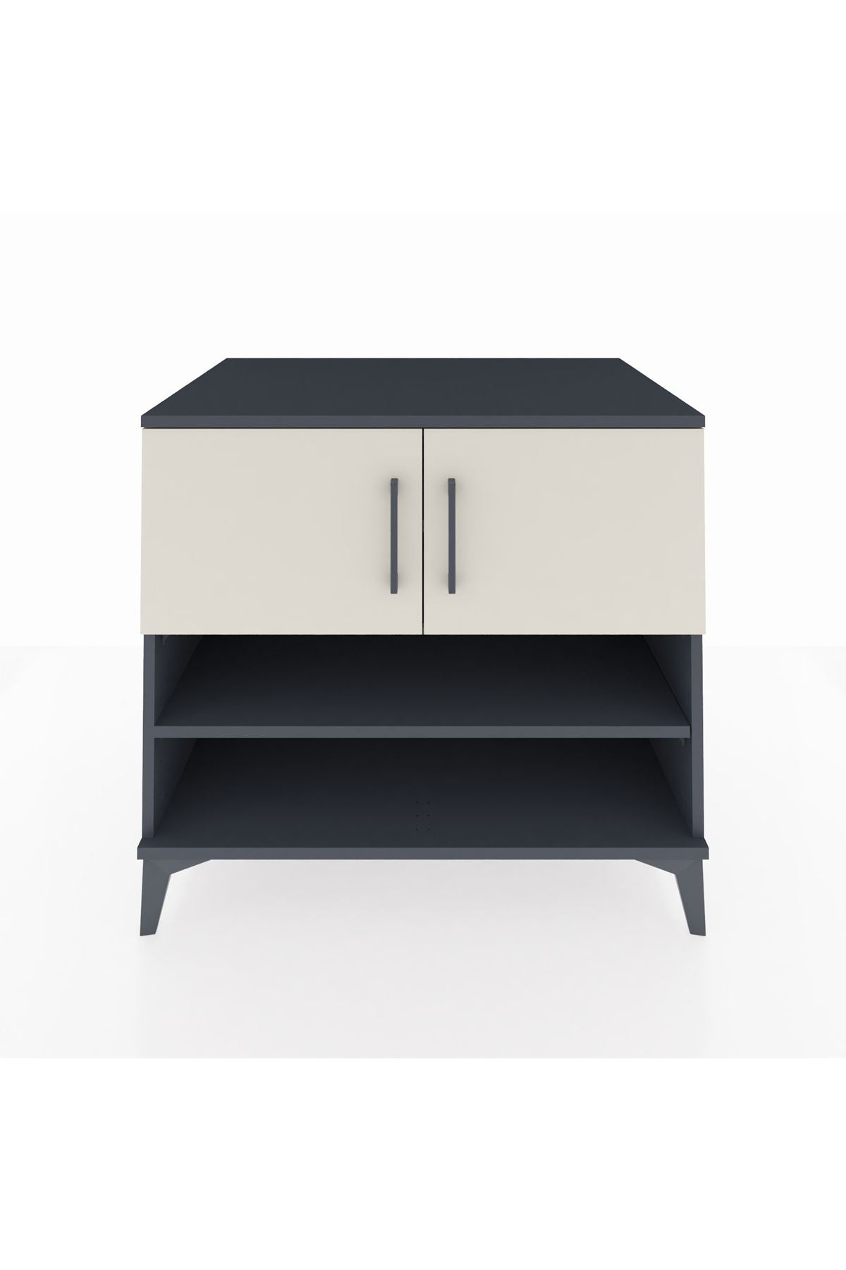 Kronos Şifonyer 3 Raflı 2 Kapaklı 88x59x80 Antrasit-Aytaşı