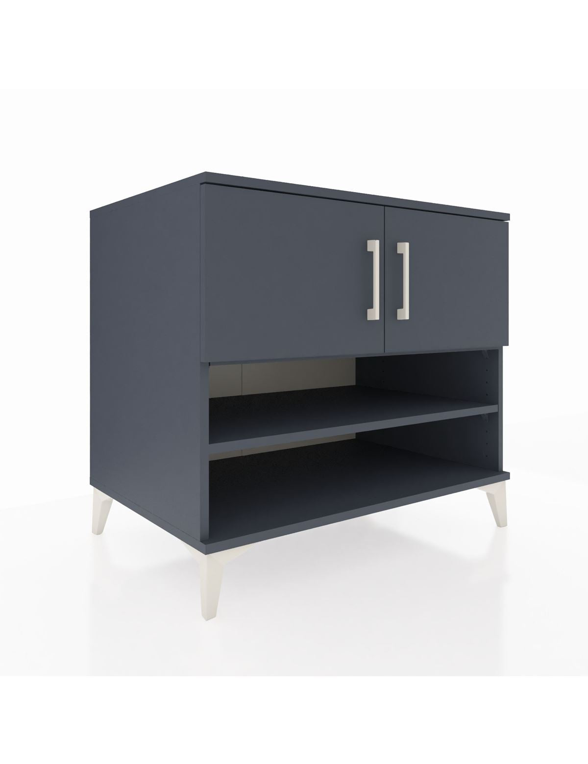 Kronos Şifonyer 3 Raflı 2 Kapaklı 88x59x80 Antrasit-Antrasit