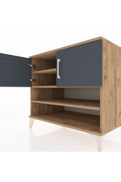 Kronos Şifonyer 3 Raflı 2 Kapaklı 88x59x80 Çam-Antrasit