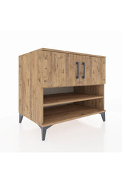 Kronos Şifonyer 3 Raflı 2 Kapaklı 88x59x80 Çam-Çam