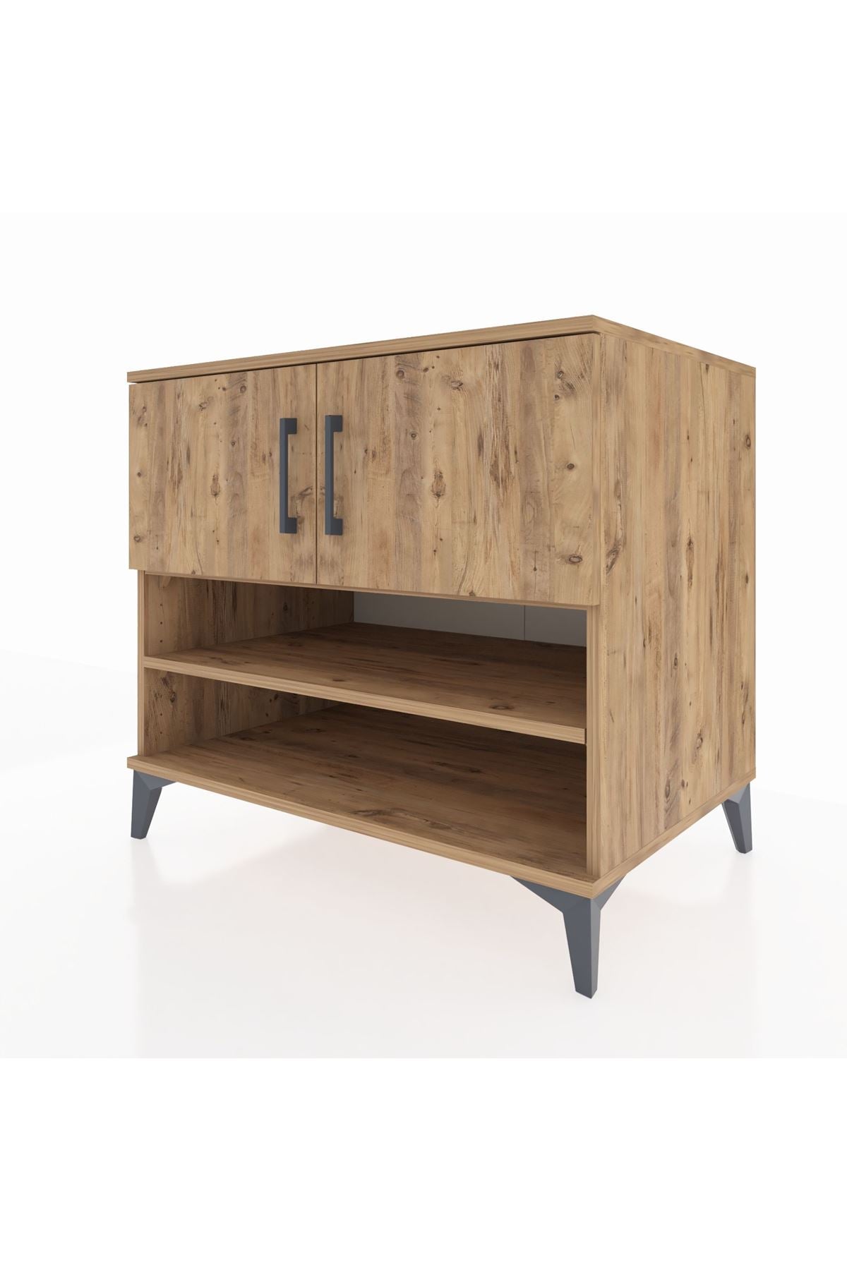 Kronos Şifonyer 3 Raflı 2 Kapaklı 88x59x80 Çam-Çam