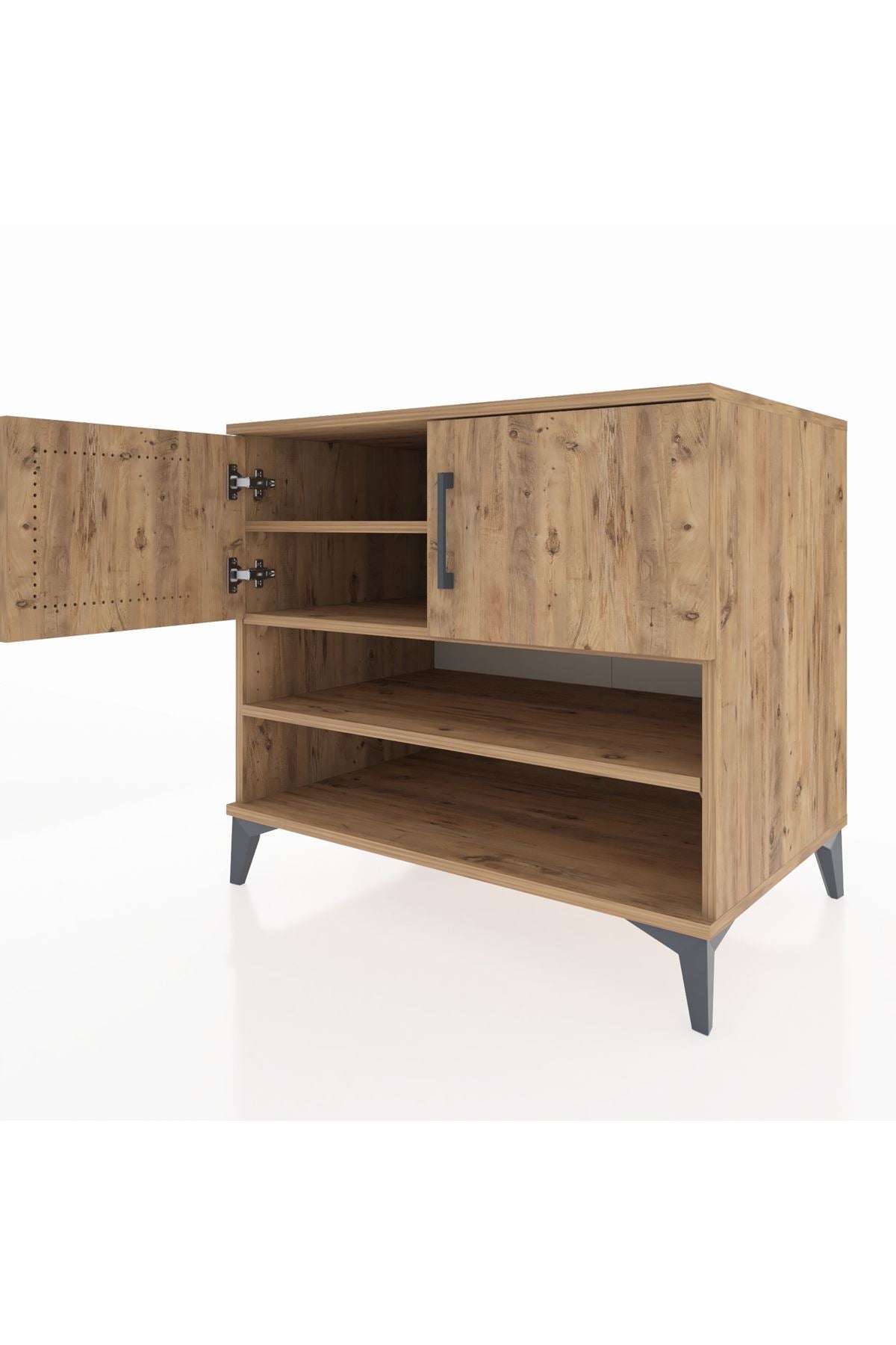 Kronos Şifonyer 3 Raflı 2 Kapaklı 88x59x80 Çam-Çam