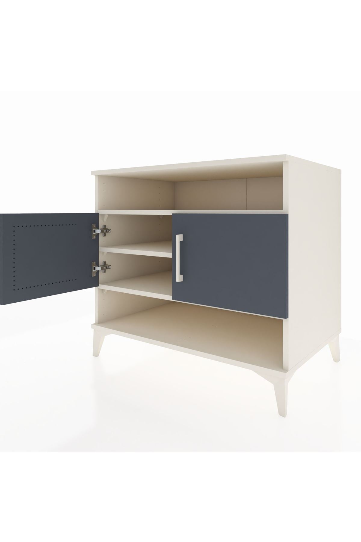 Kronos Şifonyer 3 Raflı 2 Kapaklı 88x59x80 Aytaşı-Antrasit