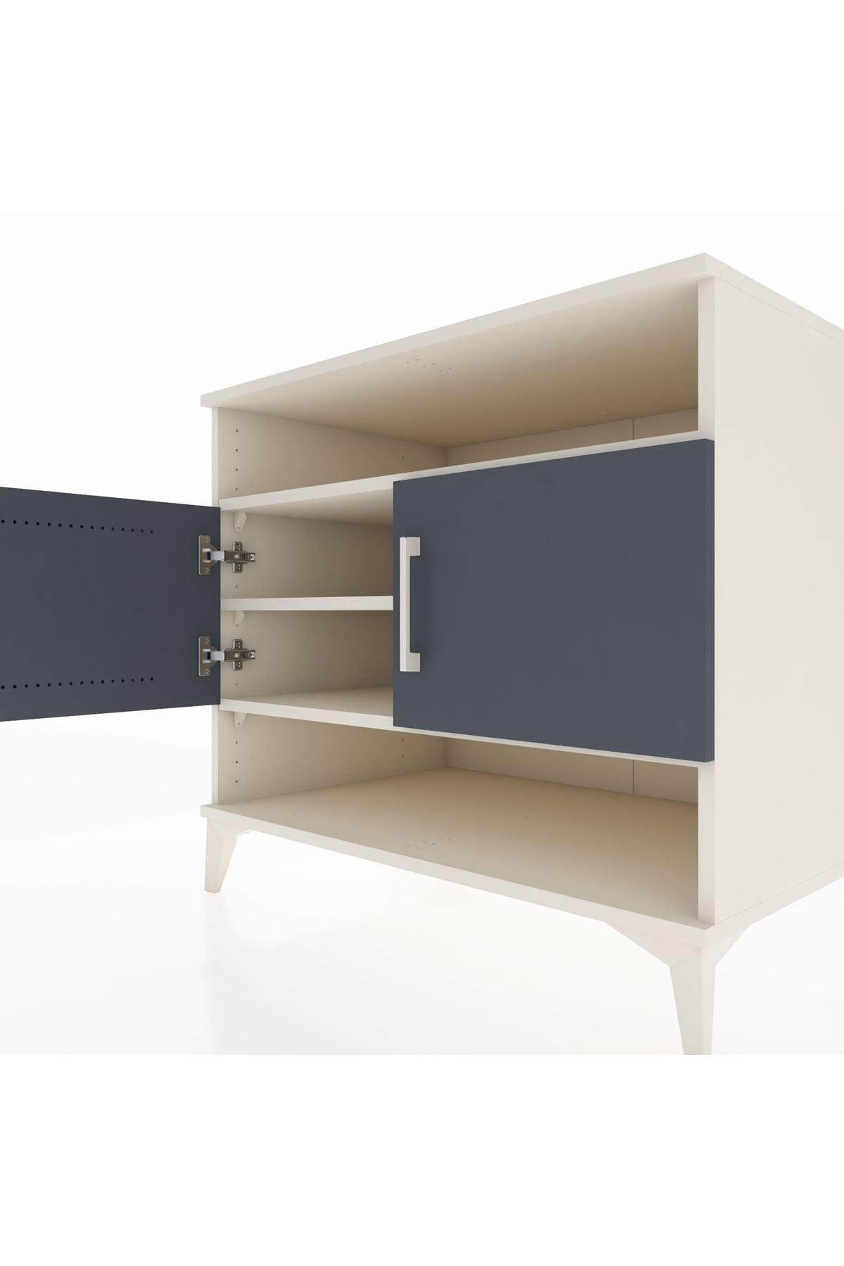 Kronos Şifonyer 3 Raflı 2 Kapaklı 88x59x80 Aytaşı-Antrasit