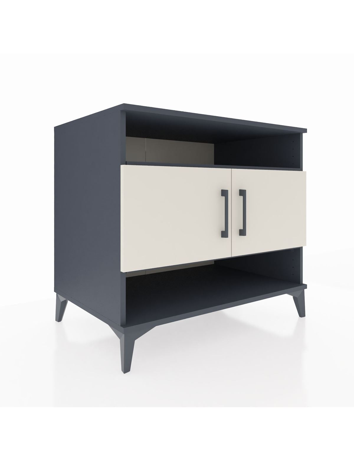 Kronos Şifonyer 3 Raflı 2 Kapaklı 88x59x80 Antrasit-Aytaşı