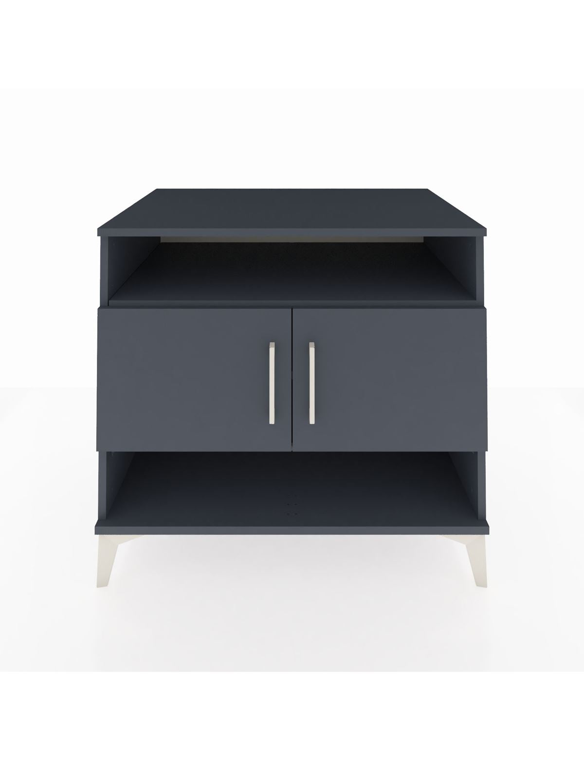 Kronos Şifonyer 3 Raflı 2 Kapaklı 88x59x80 Antrasit-Antrasit