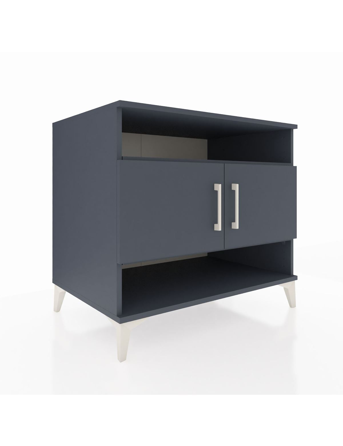 Kronos Şifonyer 3 Raflı 2 Kapaklı 88x59x80 Antrasit-Antrasit