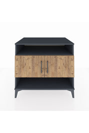 Kronos Şifonyer 3 Raflı 2 Kapaklı 88x59x80 Antrasit-Çam