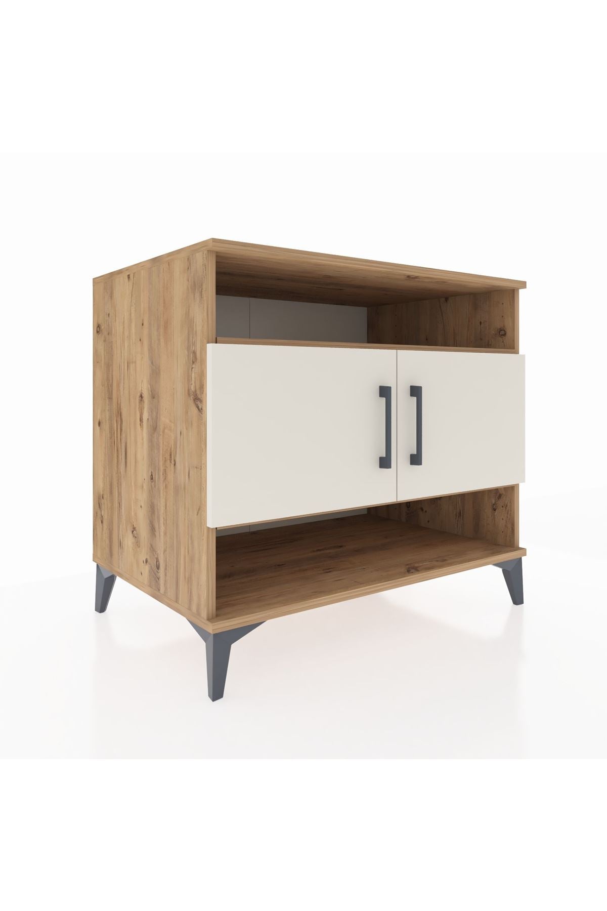 Kronos Şifonyer 3 Raflı 2 Kapaklı 88x59x80 Çam-Aytaşı