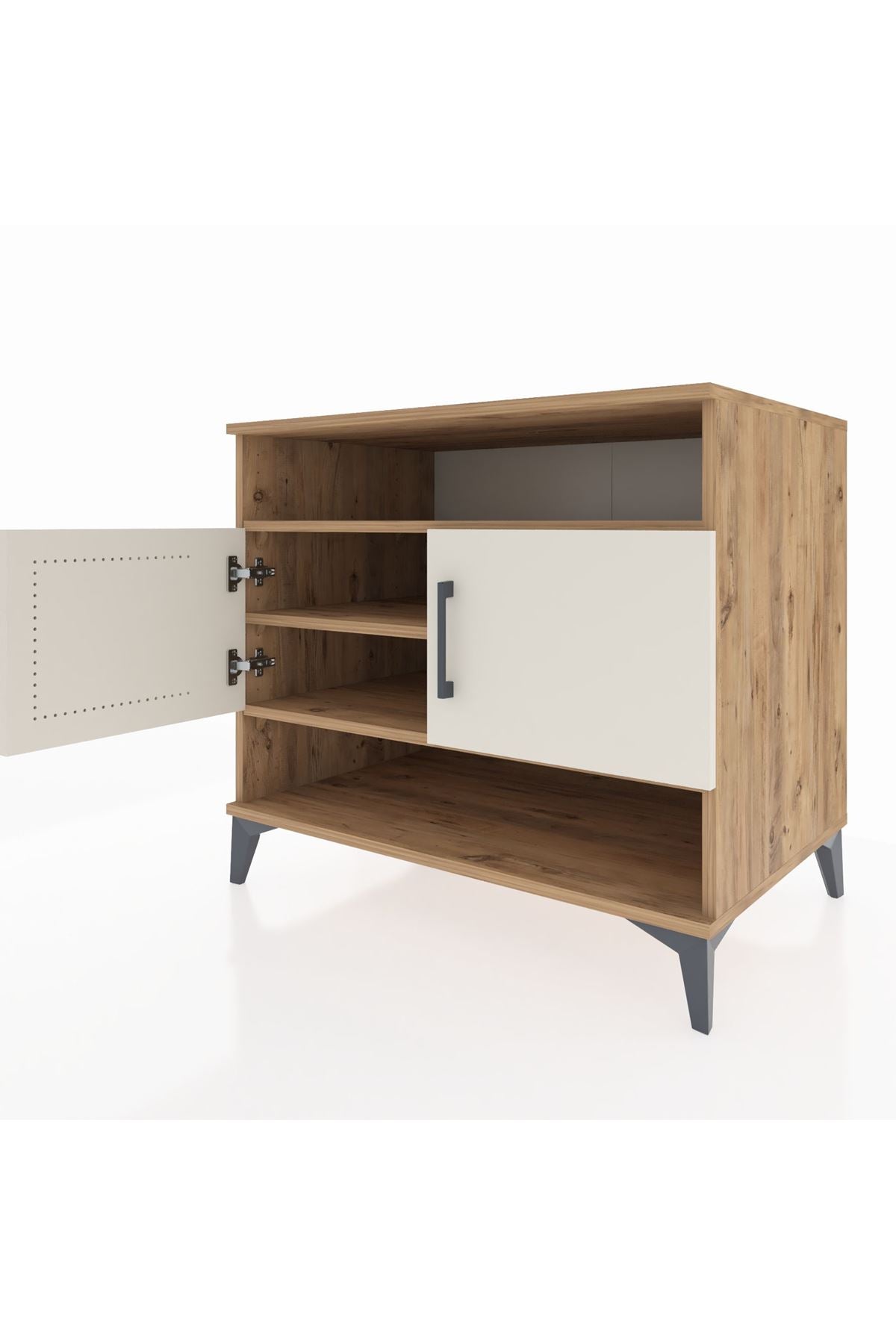 Kronos Şifonyer 3 Raflı 2 Kapaklı 88x59x80 Çam-Aytaşı