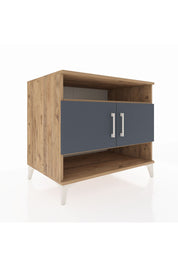 Kronos Şifonyer 3 Raflı 2 Kapaklı 88x59x80 Çam-Antrasit