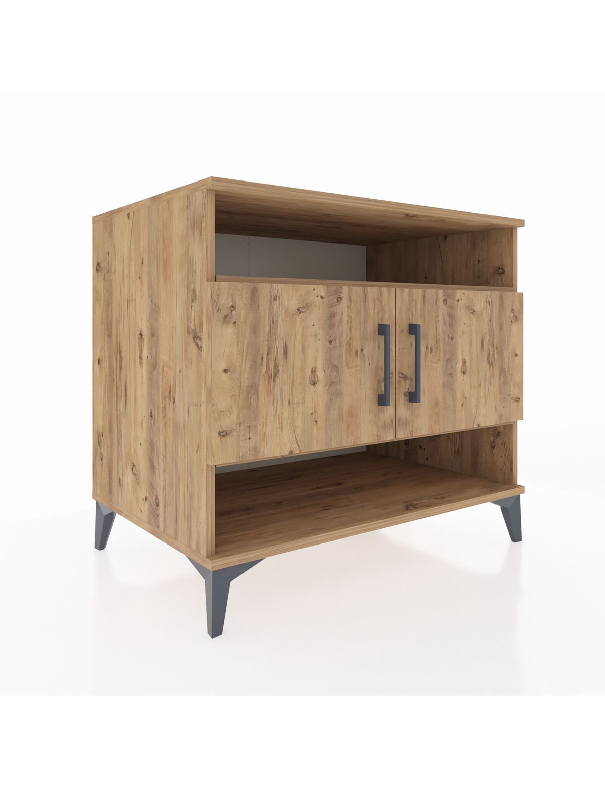 Kronos Şifonyer 3 Raflı 2 Kapaklı 88x59x80 Çam-Çam