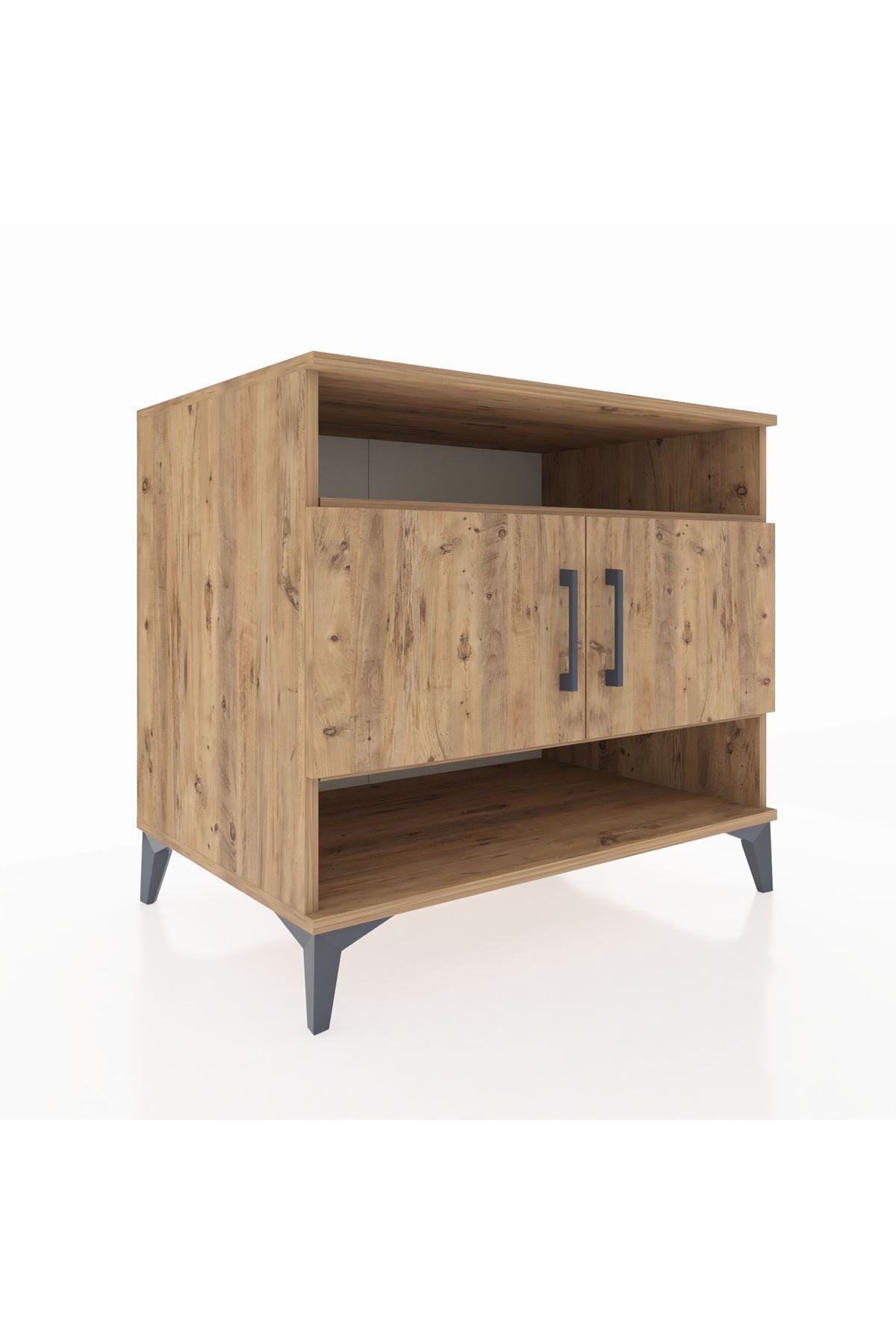 Kronos Şifonyer 3 Raflı 2 Kapaklı 88x59x80 Çam-Çam