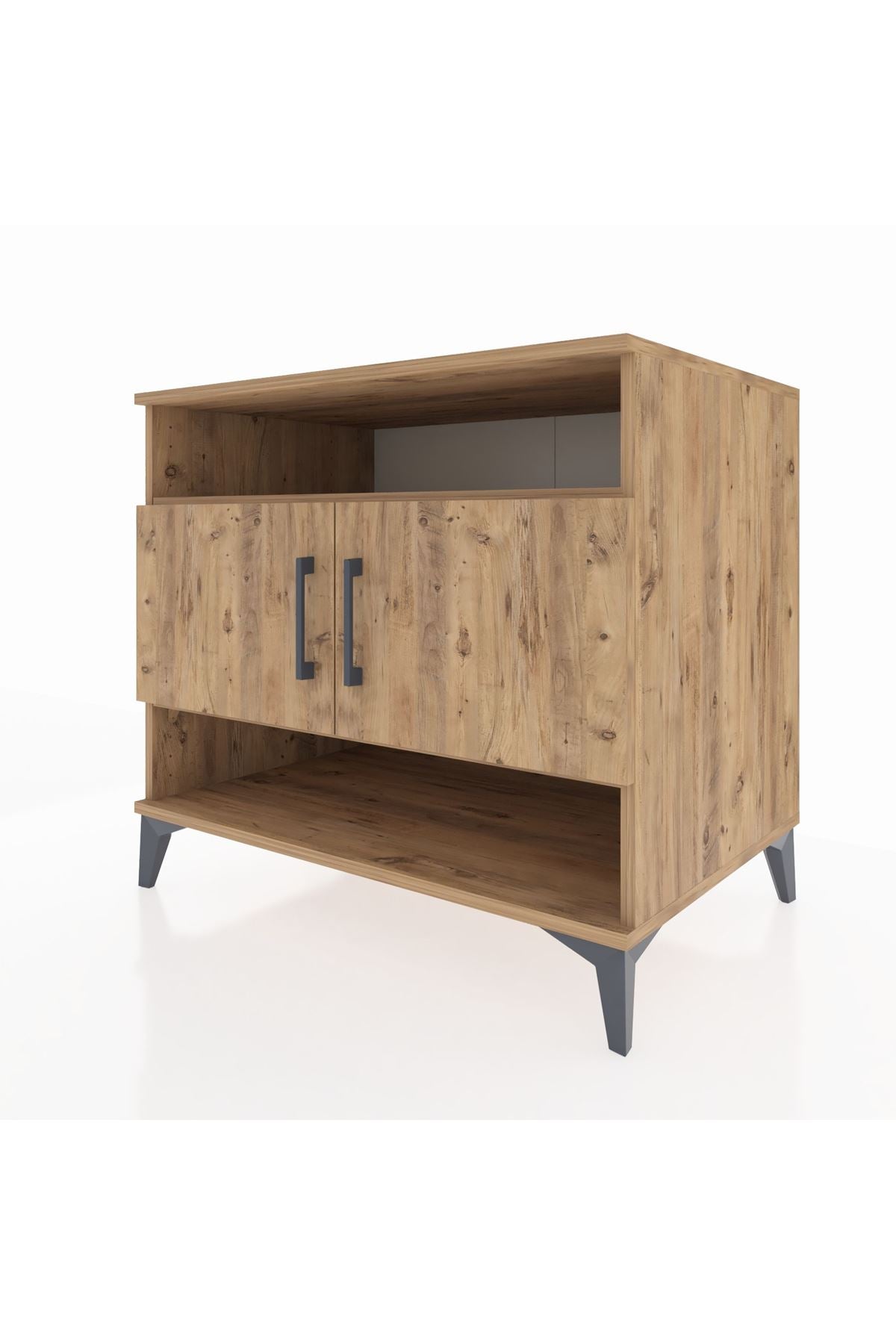 Kronos Şifonyer 3 Raflı 2 Kapaklı 88x59x80 Çam-Çam